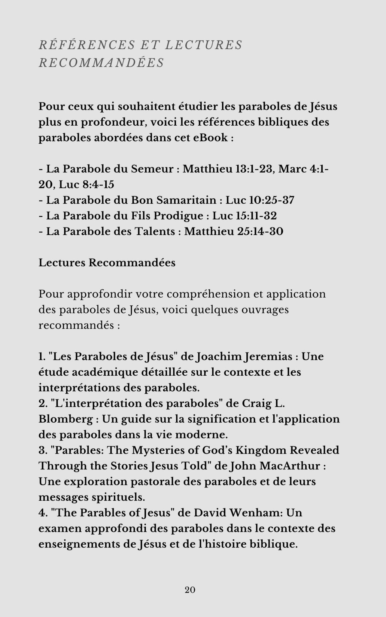 Les Paraboles de Jésus (ebook)-MD ART